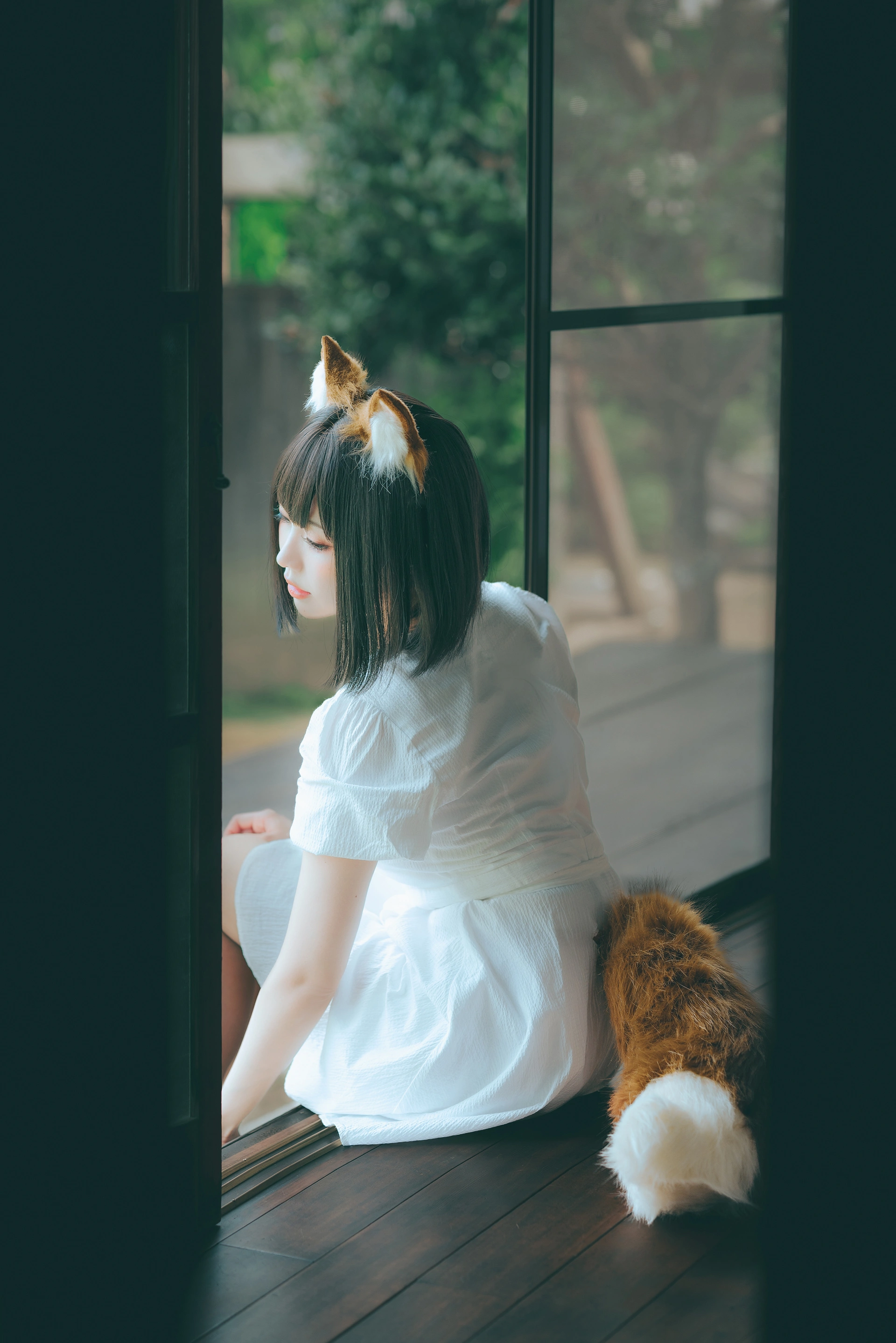 ElyEE子 - NO.114 2023.July B-Dongitsune ~White dress 白洋裝狐少女 1