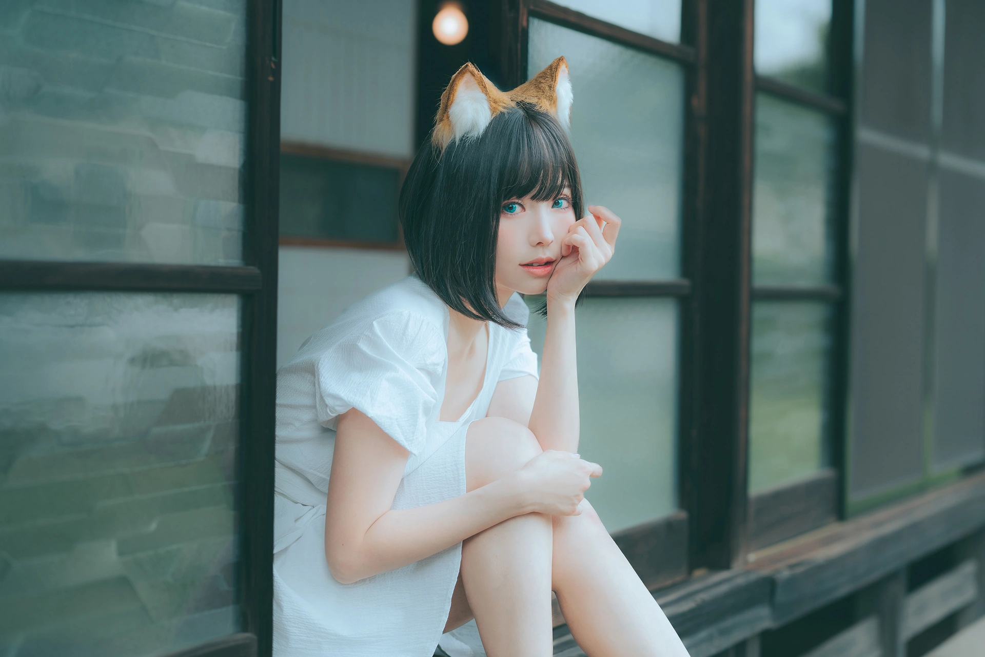 ElyEE子 - NO.114 2023.July B-Dongitsune ~White dress 白洋裝狐少女 2